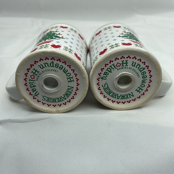 NEW AVENUES HomeSpun Holiday Holiday Tree Salt and Pepper Shakers Vintage 1984 - Picture 8 of 15